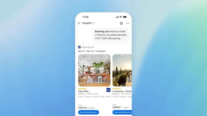 Застосунок Booking в OpenAI ChatGPT