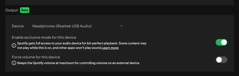 Spotify запустив «Ексклюзивний режим» для Windows з Bit Perfect та Lossless-аудіо