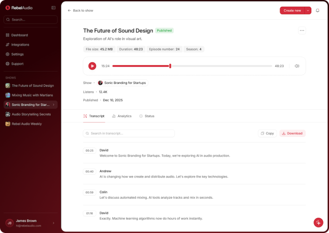 Rebel Audio: нова ШІ-платформа для швидкого створення подкастів