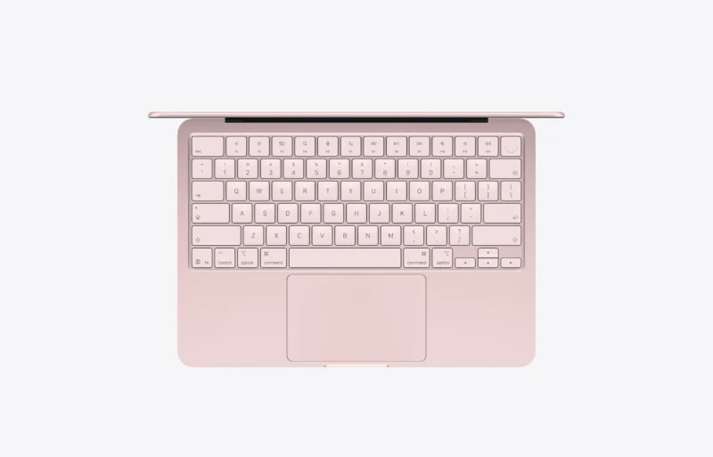 MacBook Neo у ніжно-рожевому (blush) кольорі