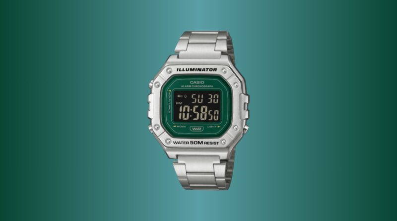 Casio випустила бюджетний цифровий годинник W218HD-3AV із зеленим циферблатом