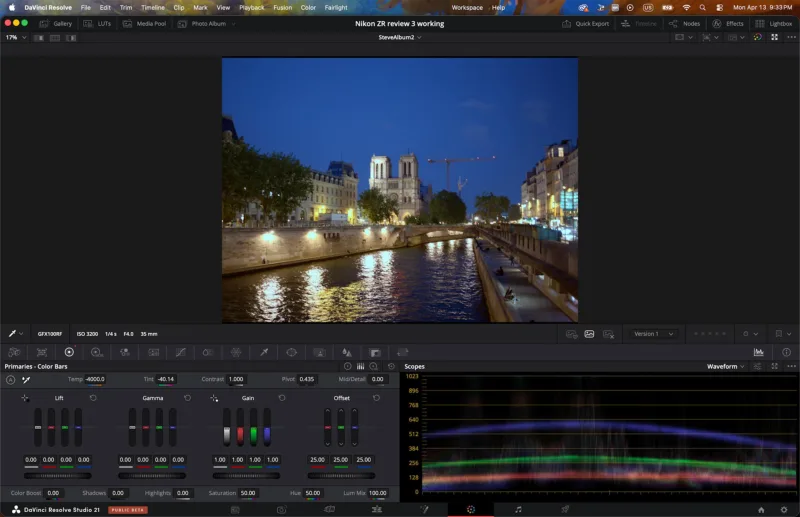 DaVinci Resolve 21 отримав Photo page для обробки фотографій