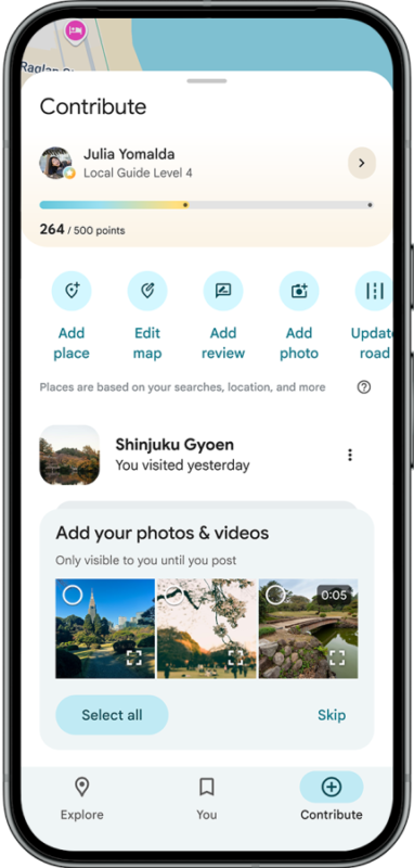 Google Maps тепер використовує ШІ Gemini для автоматичного підпису фото