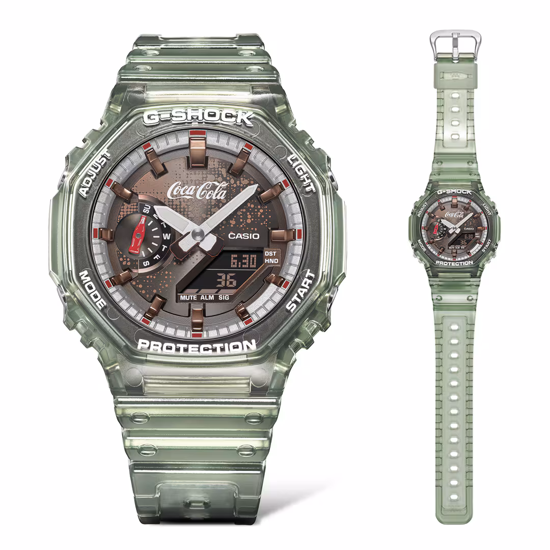 Casio G-Shock x Coca-Cola GA-2100CC-3A: представлено лімітований годинник до 140-річчя компанії