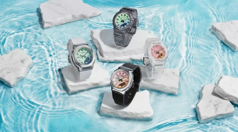 Casio представила серію G-Shock Summer Resort 2026: чотири нові моделі зі склом, що змінює колір