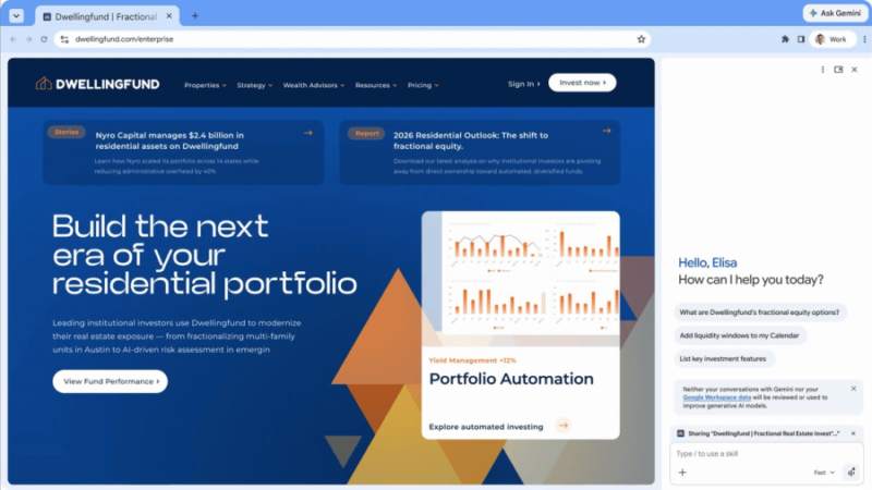 Google додає Gemini у Chrome для бізнесу — автоматизація завдань прямо у браузері