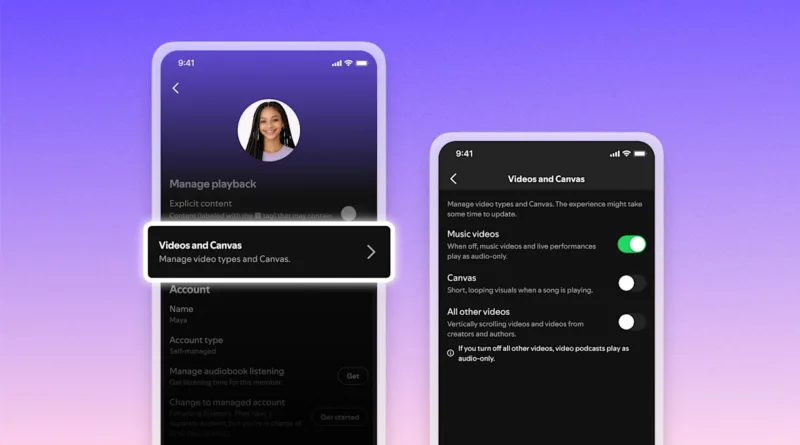 У Spotify з'явились окремі перемикачі для вимкнення відео в застосунку