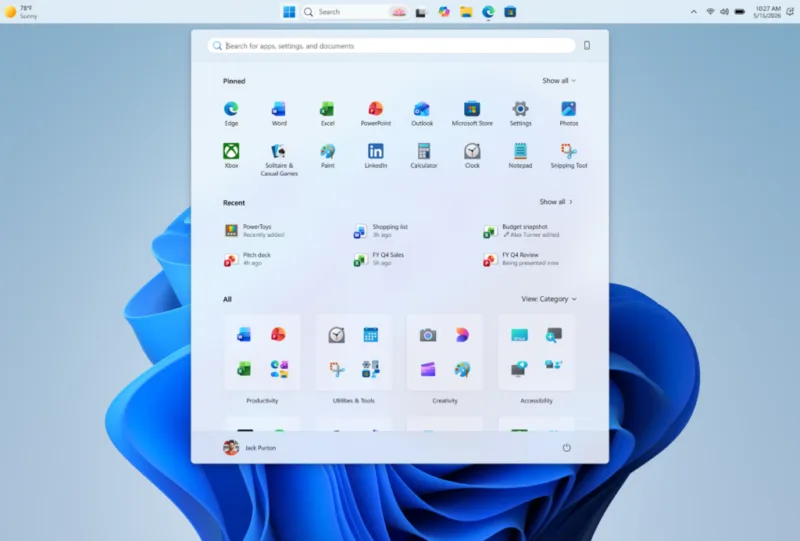 Windows 11 отримає можливість зміни розміру меню «Пуск» та панелі задач