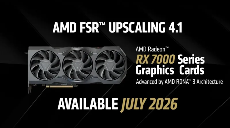 AMD додасть FSR 4.1 на відеокарти Radeon RX 7000