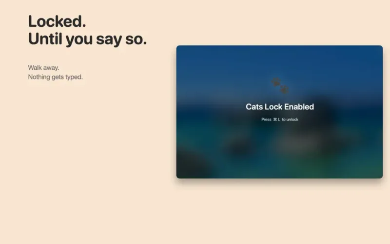 Застосунок Cats Lock для Mac блокує клавіатуру від натискань котів