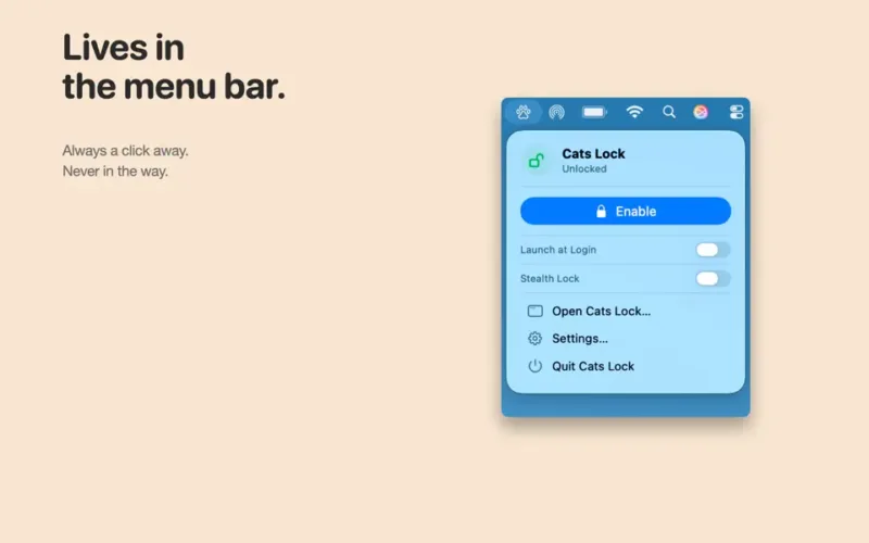 Застосунок Cats Lock для Mac блокує клавіатуру від натискань котів