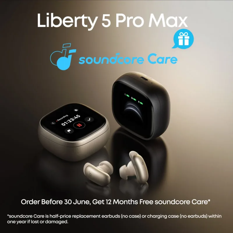 Anker випустила навушники Soundcore Liberty 5 Pro і Pro Max із власним чипом Thus AI