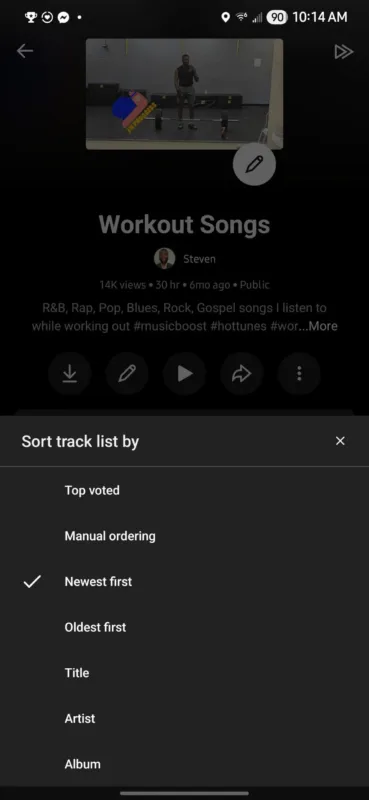 YouTube Music отримав сортування плейлистів за назвою та виконавцем