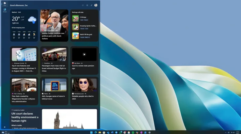 Windows 11 приховає стрічку MSN за замовчуванням на панелі віджетів