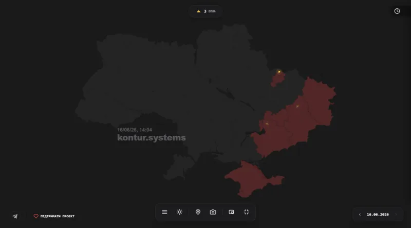 В Україні запустили сайт «Контур» для моніторингу повітряних загроз у реальному часі