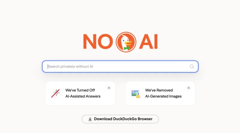 DuckDuckGo запустила «no AI» розширення на тлі стрибка трафіку через невдоволення пошуком Google