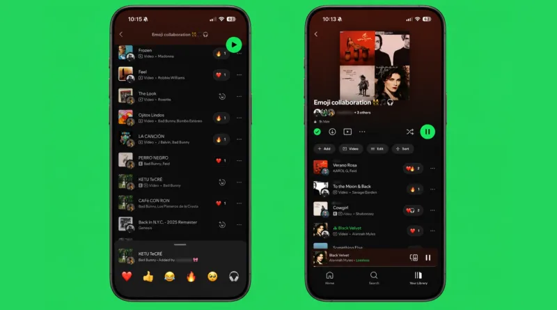 Spotify запускає реакції з емодзі на треки у спільних плейлистах