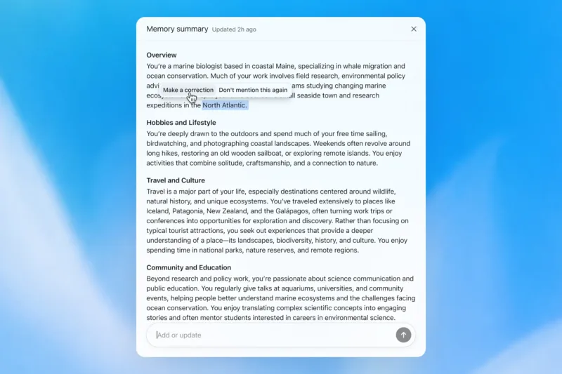 OpenAI масштабно оновила систему пам’яті ChatGPT: ШІ стане більш "особистим"
