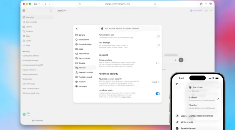 OpenAI запустила Lockdown Mode для захисту ChatGPT від prompt injection